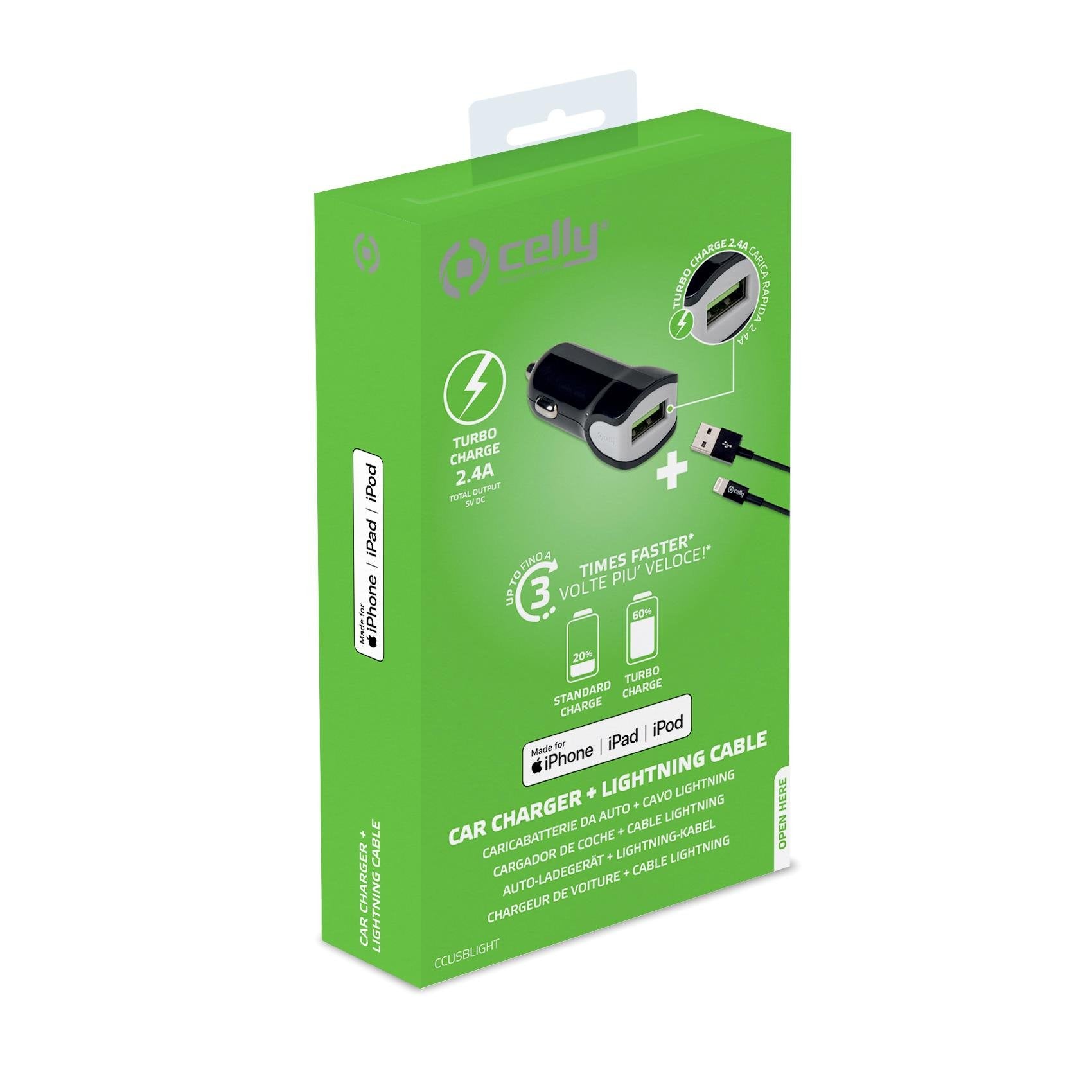 EAN 8021735724988 - Celly CCUSBLIGHT cargador de dispositivo móvil Universal Negro Encendedor de cigarrillos Auto imagen 3