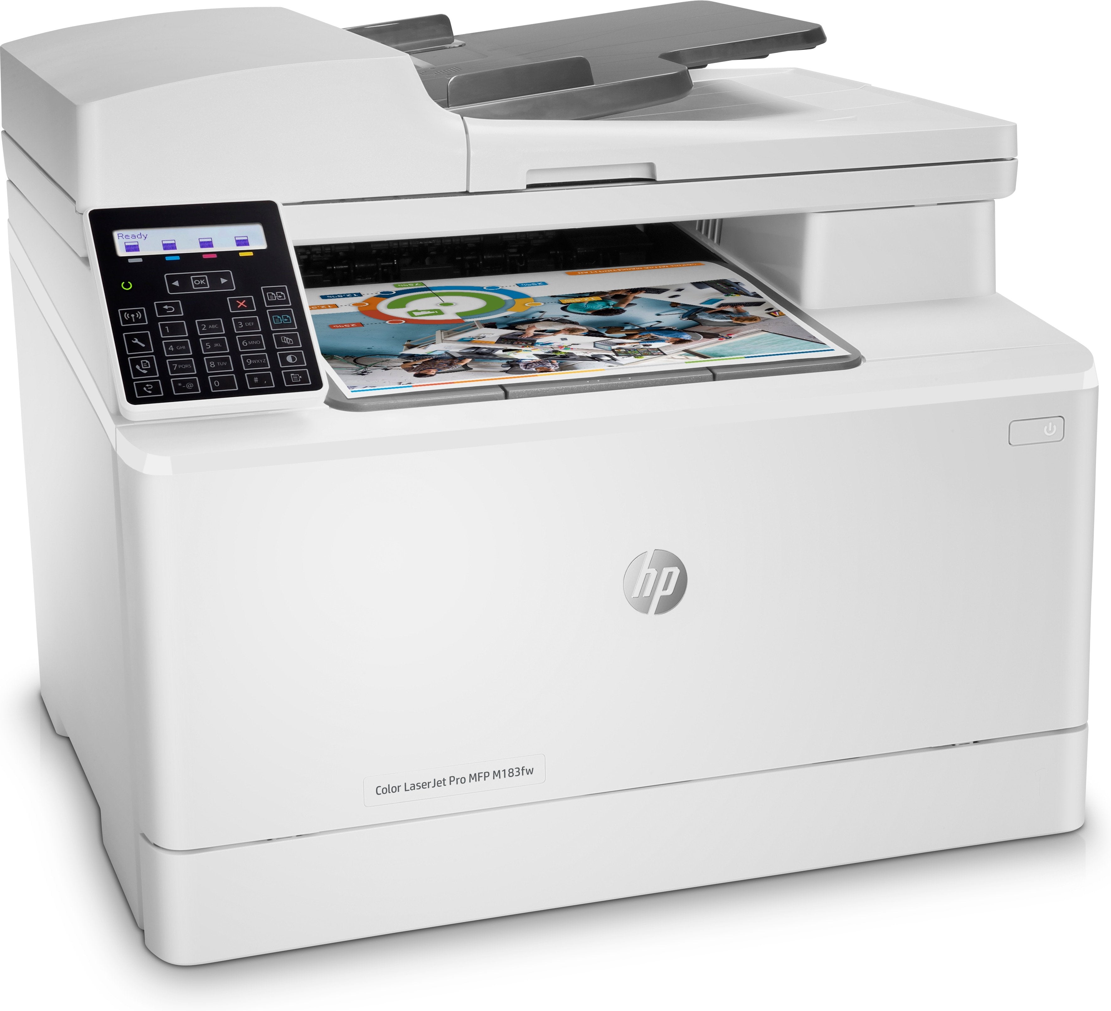 Multifunción Láser Color Hp Láserjet Pro M183fw Wifi Fax Blanca