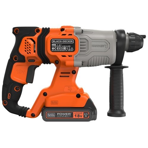 Martillo Combinado Inalámbrico Black+Decker -Bcd900e2k, 18 Voltios, Martillo Perforador Bcd900e2k-Qw