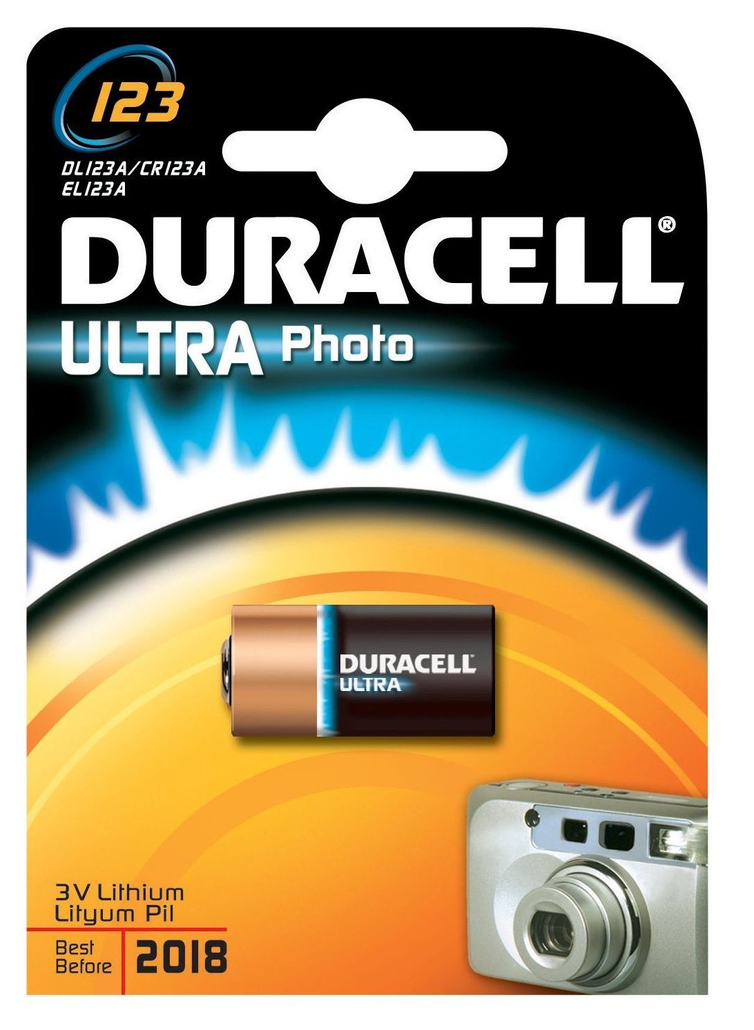 Duracell Batterie 3v Dl123 Cr123/Cr123a/Cr17345 10cnf/1pz