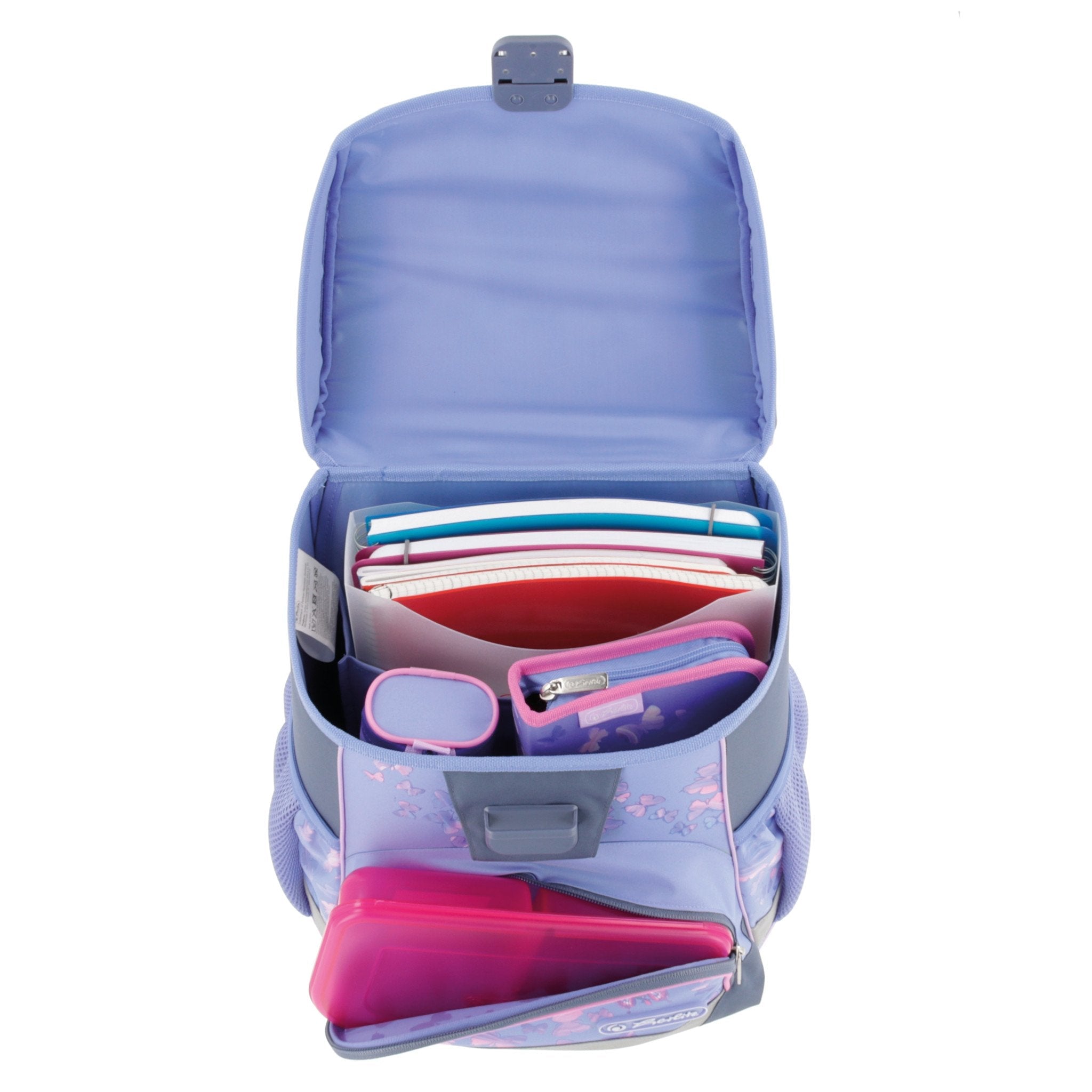 EAN 4008110370866 - Herlitz Loop Plus Butterfly Paradise juego de mochila escolar Chica Poliéster Lila, Rosa imagen 7