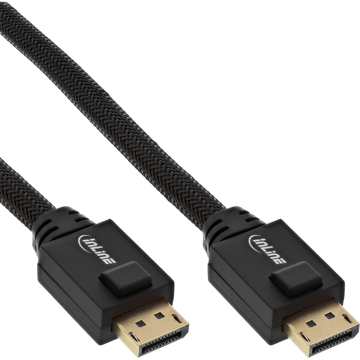 Cable Activo Inline Displayport, Negro, Contactos Dorados, 25 M