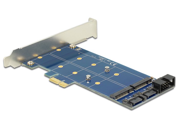 Pci Express X1 Karte > 2 X Intern M.2 Ngff