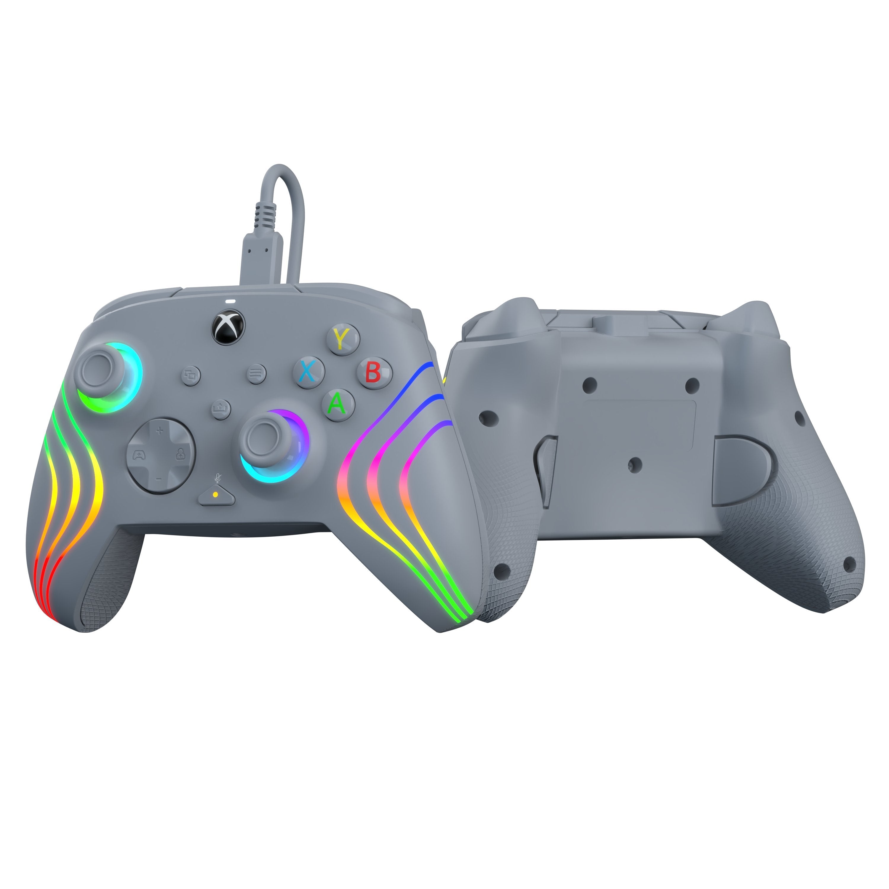 Mando Pdp Afterglow Wave Alámbrico, Gamepad (Gris, Para Xbox Y Pc)