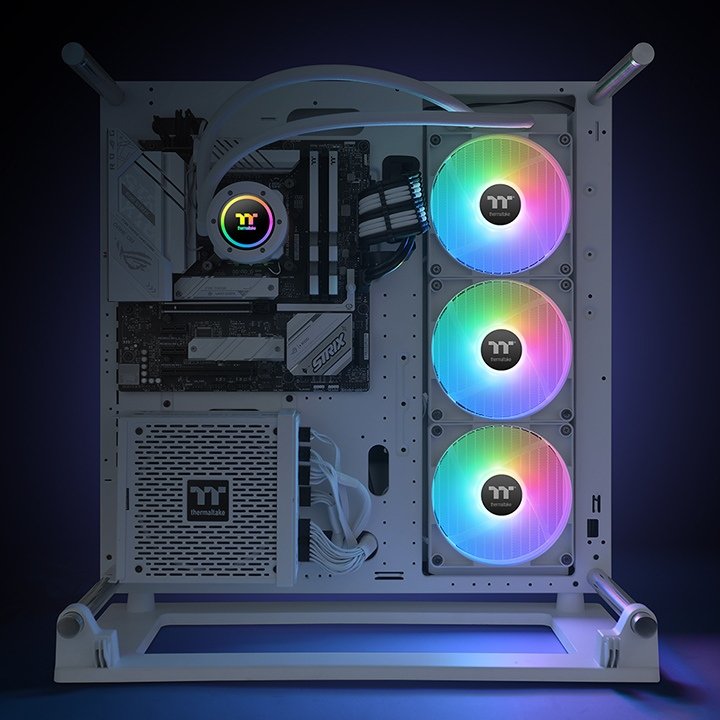 Thermaltake Th420 V2 Argb Sync All-In-One Liquid Cooler Snow Edition, Refrigeración Por Agua Blanco