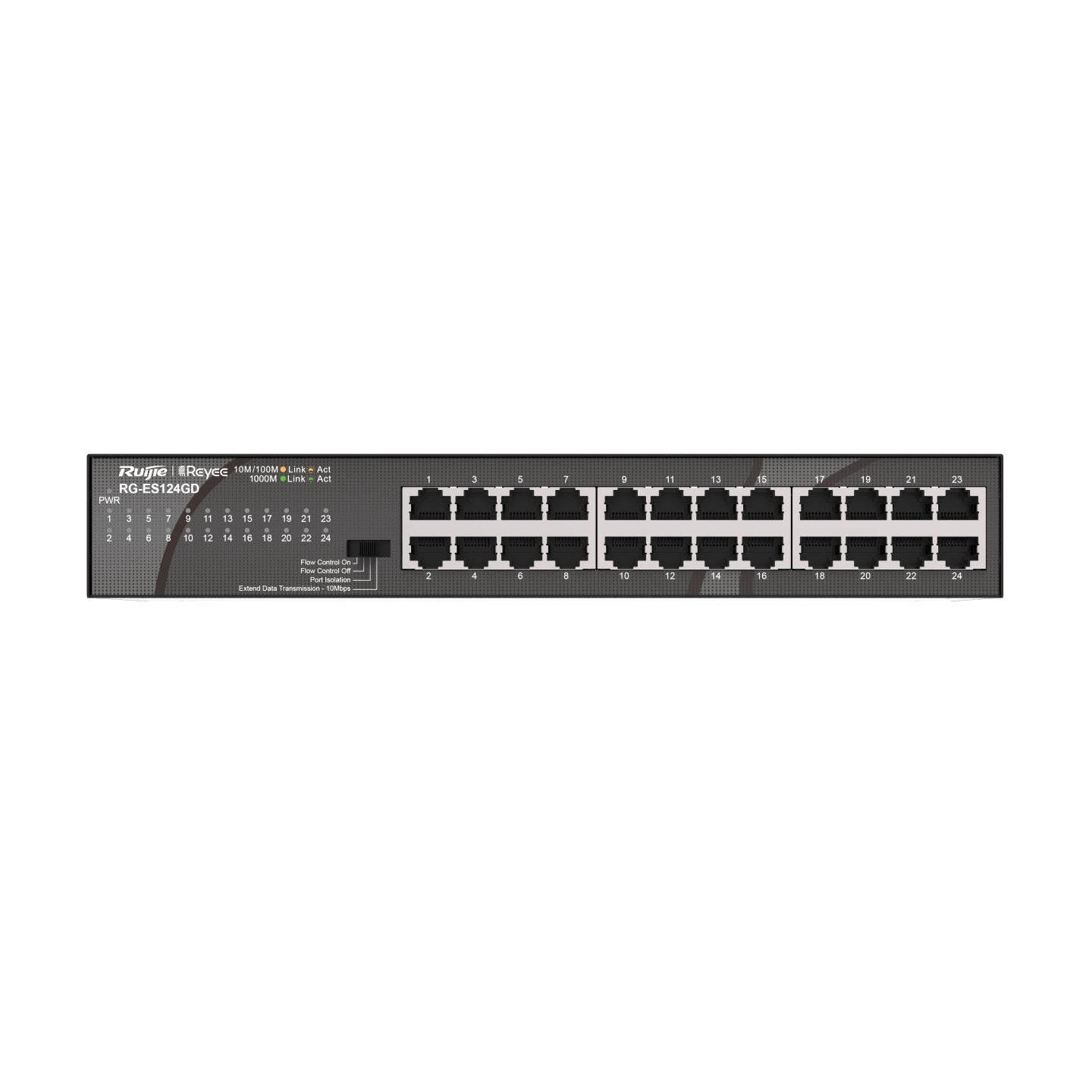 EAN 6971693271531 - Ruijie Networks RG-ES124GD switch No administrado Gigabit Ethernet (10/100/1000) Negro imagen 1