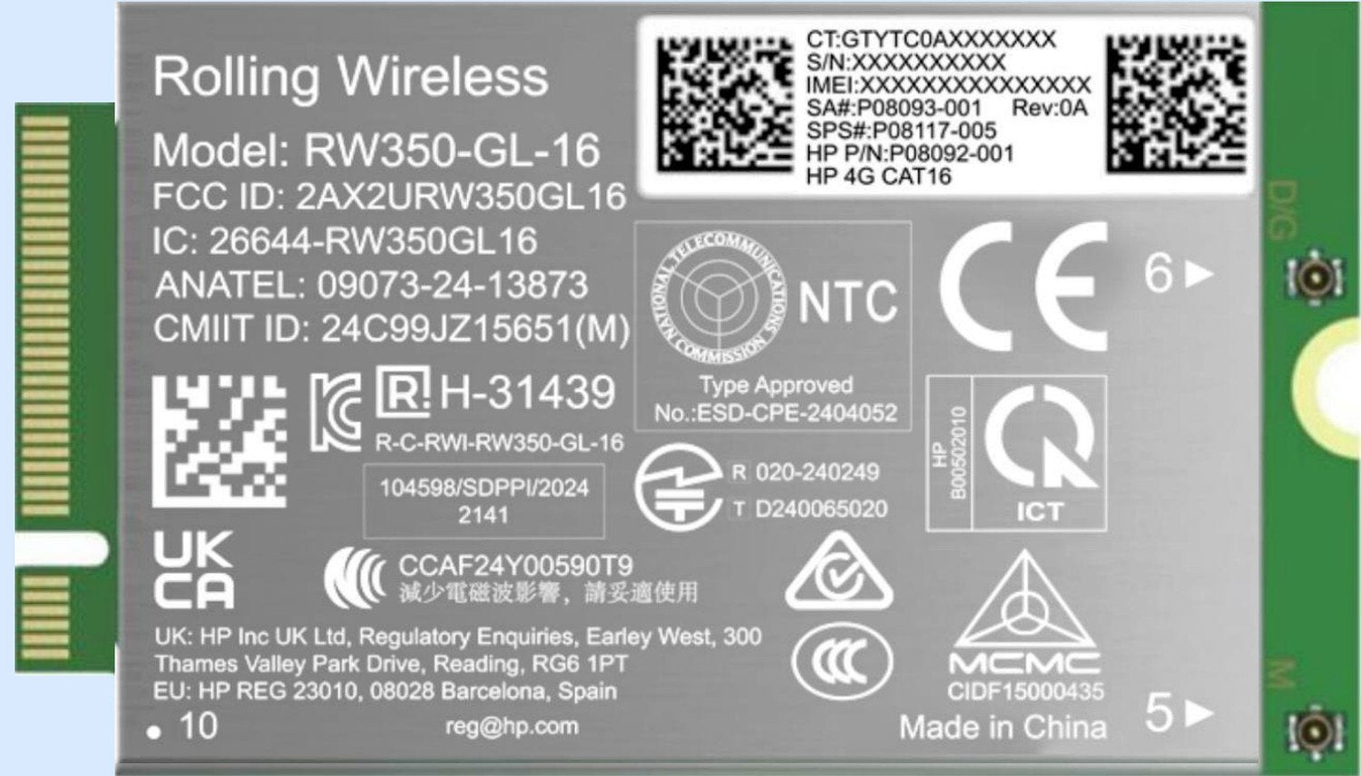 4g Lte-Ap (Cat 16) Wwan