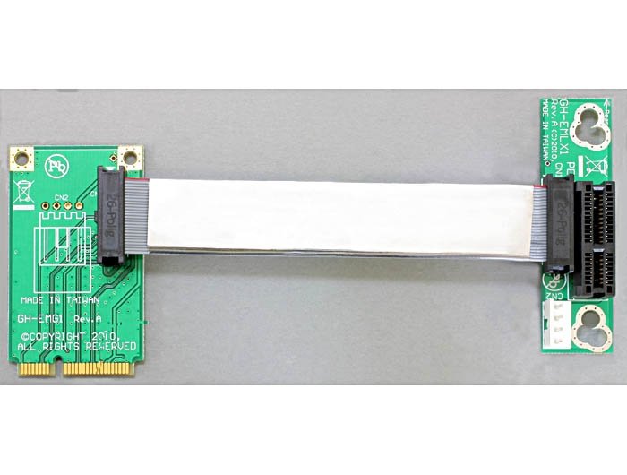 Riser Karte Mini Pci Express > Pci Express X1 Links Gerichtet