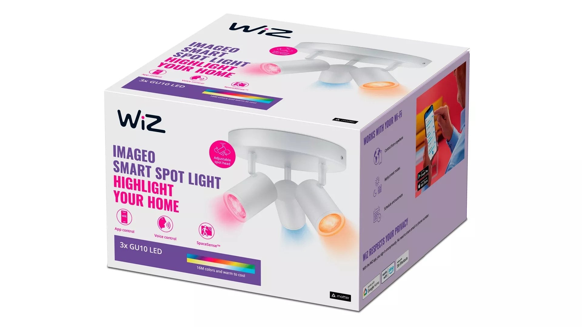 Lámpara De Techo Wiz Colour Imageo Smart Connected Wifi 929003210801