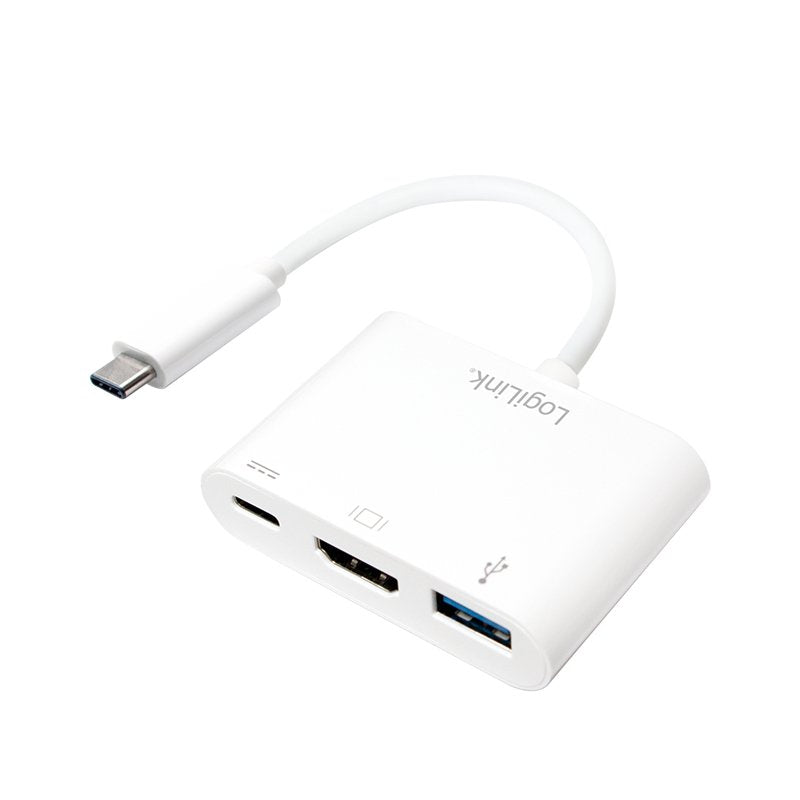 Logilink Conversor Usb 3.1 Tipo C A Hdmi + Usb, Con Puerto De Carga Ua0258