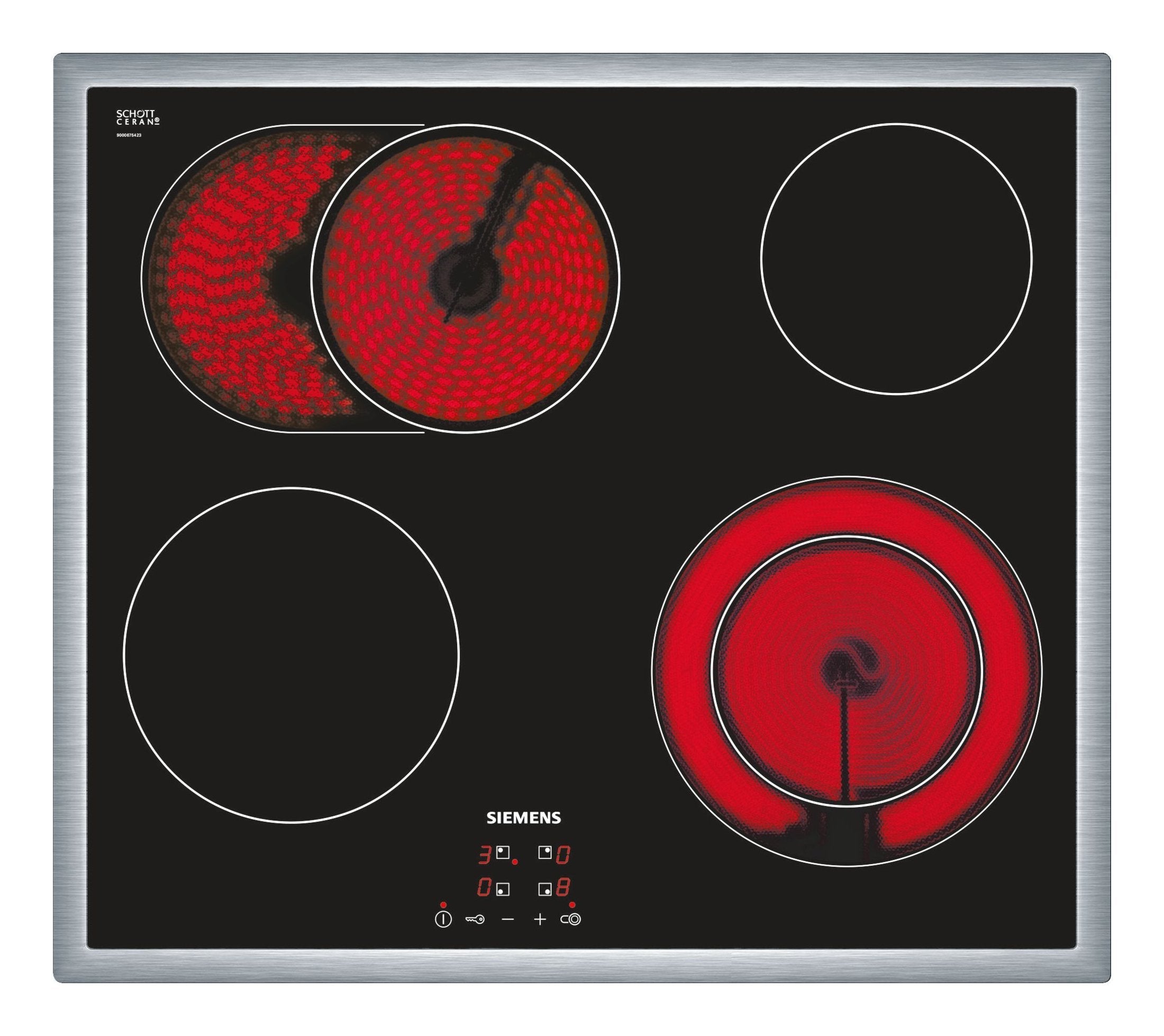 Siemens Et645hn17e Iq300, Hob Solticiente Sobre Negro/Plata Et645hn17e
