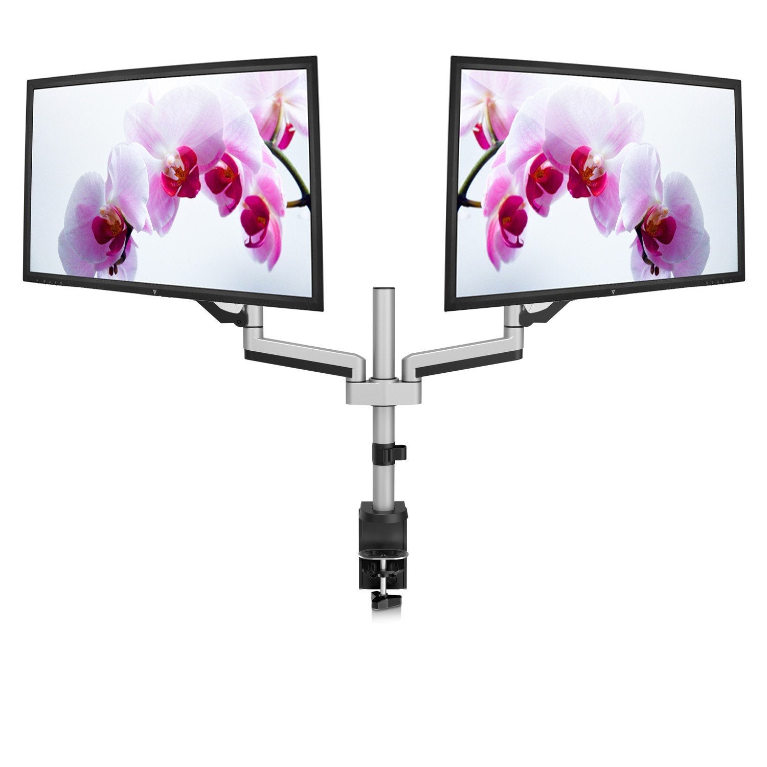 V7 Soporte Para Monitores Con Ajuste Manual Doble