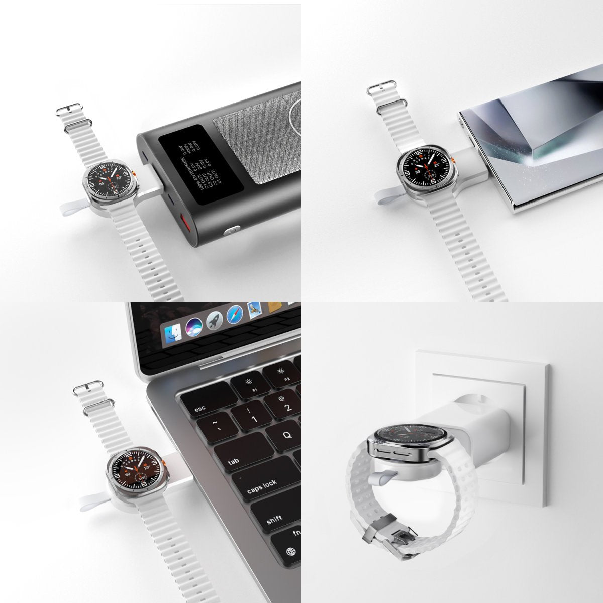 EAN 4252011910731 - 4smarts 541368 cargador de dispositivo móvil Auriculares, Smartphone, Reloj inteligente Blanco Corriente imagen 3