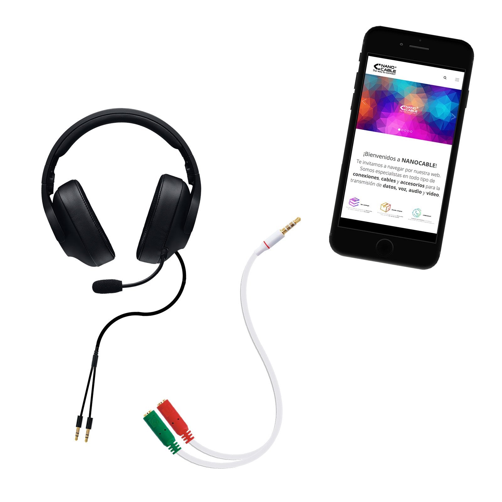 EAN 8433281008731 - Nanocable 10.24.1201 cable de audio 0,2 m 3,5mm 2 x 3.5mm imagen 3