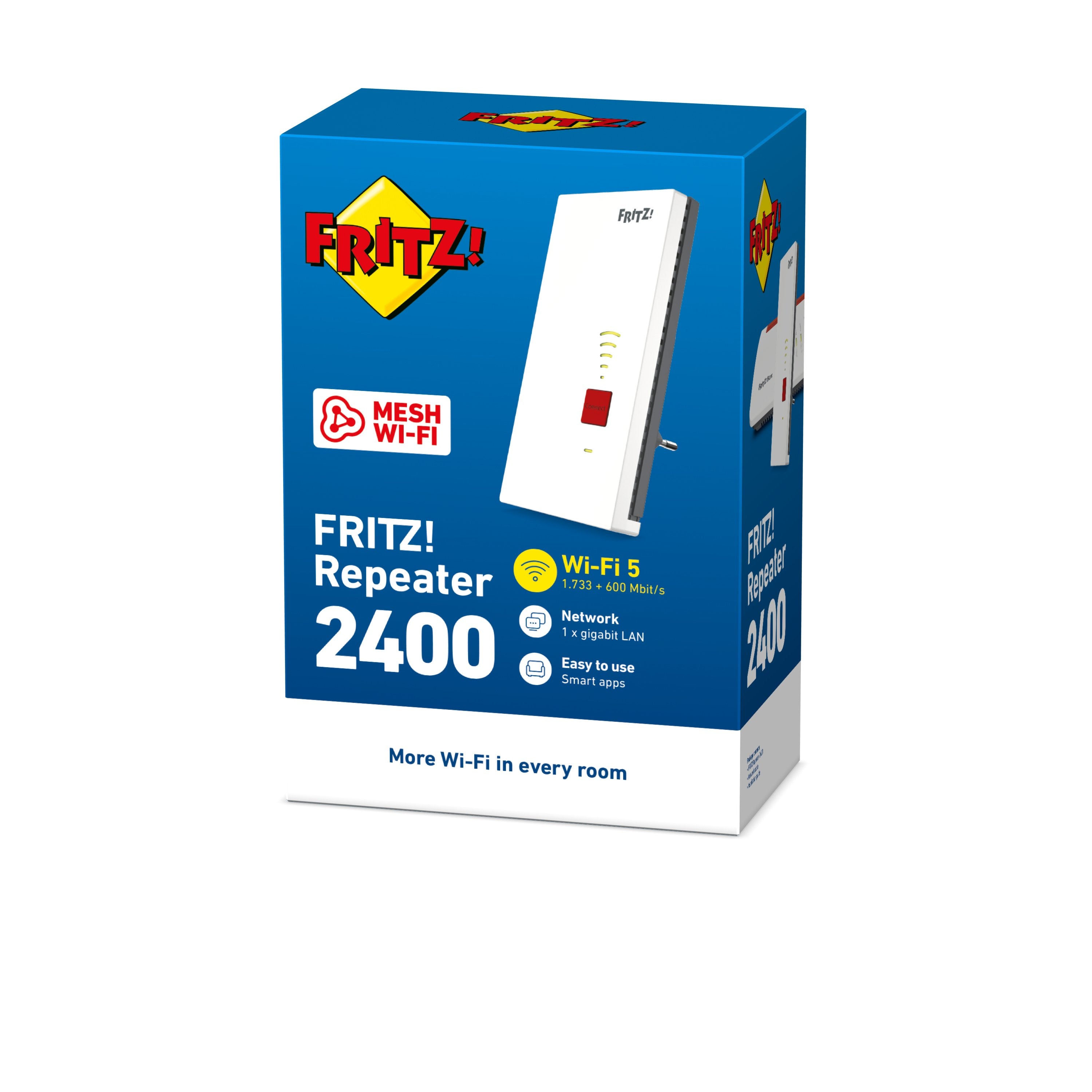 EAN 4023125028878 - Repeater FRITZ! 2400 INT Repetidor de red 2333 Mbit/s Gris, Blanco imagen 3