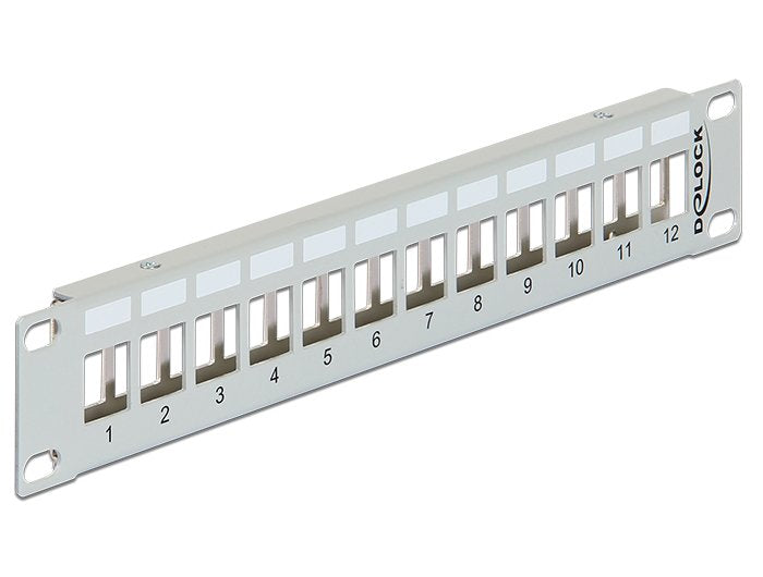 Delock 10? Keystone Patchpanel 12 Port Metall Grau