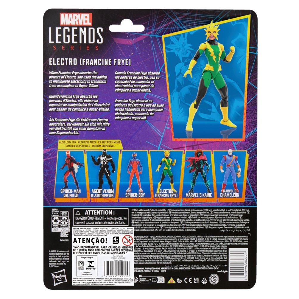 Figura Hasbro Marvel Legends Series Spider Man Electro (Francine Frye)