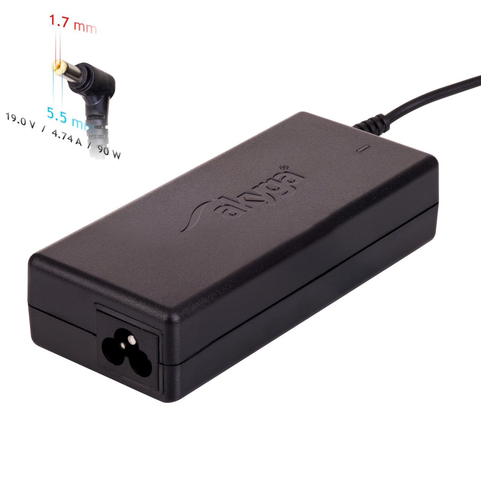 EAN 5901720130754 - Akyga AK-ND-12 adaptador e inversor de corriente Interior 90 W Negro imagen 1