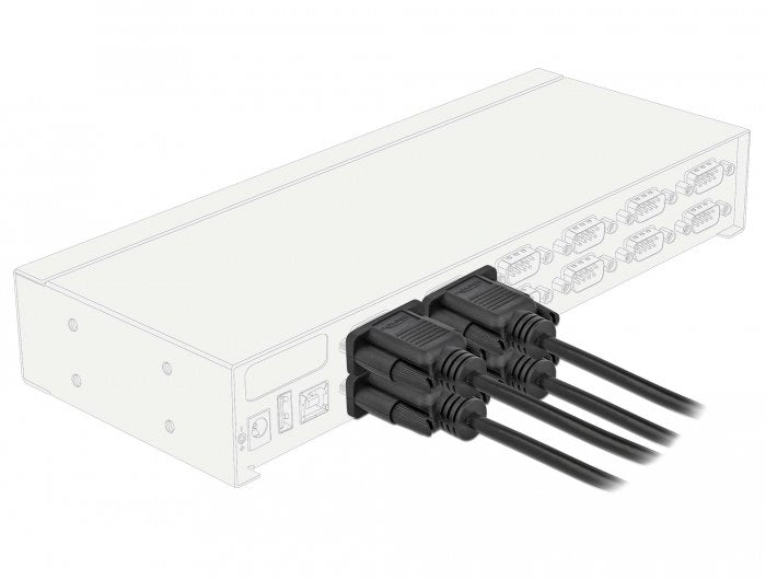 Delock Rs-232 Cable Seriell D-Sub 9 Buchse Zu Buchse Nullmodem Mit Schmalem Steckergehäuse - Cts Rts Auto Control - 2 M