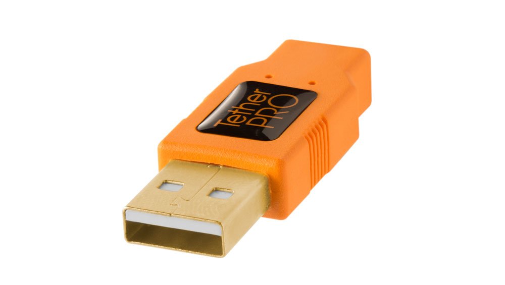 Tether Tools Cu8015-Org Cable Usb 4,6 M Usb 2.0 Usb A Mini-Usb B Naranja