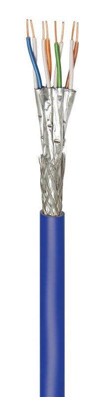 Cable Red S/Ftp Cat7a+ Pimf Goobay 500m Blue 1200mhz/ Lszh / Solido 91895