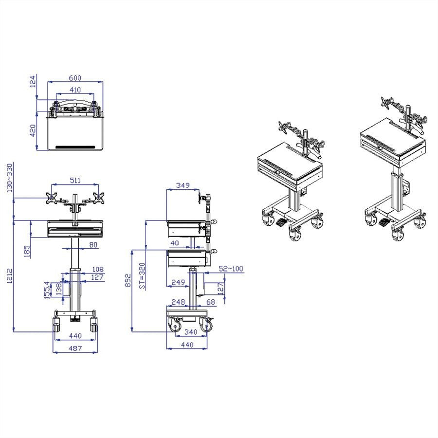 Tv + Pc Mobile Computing Workstation
