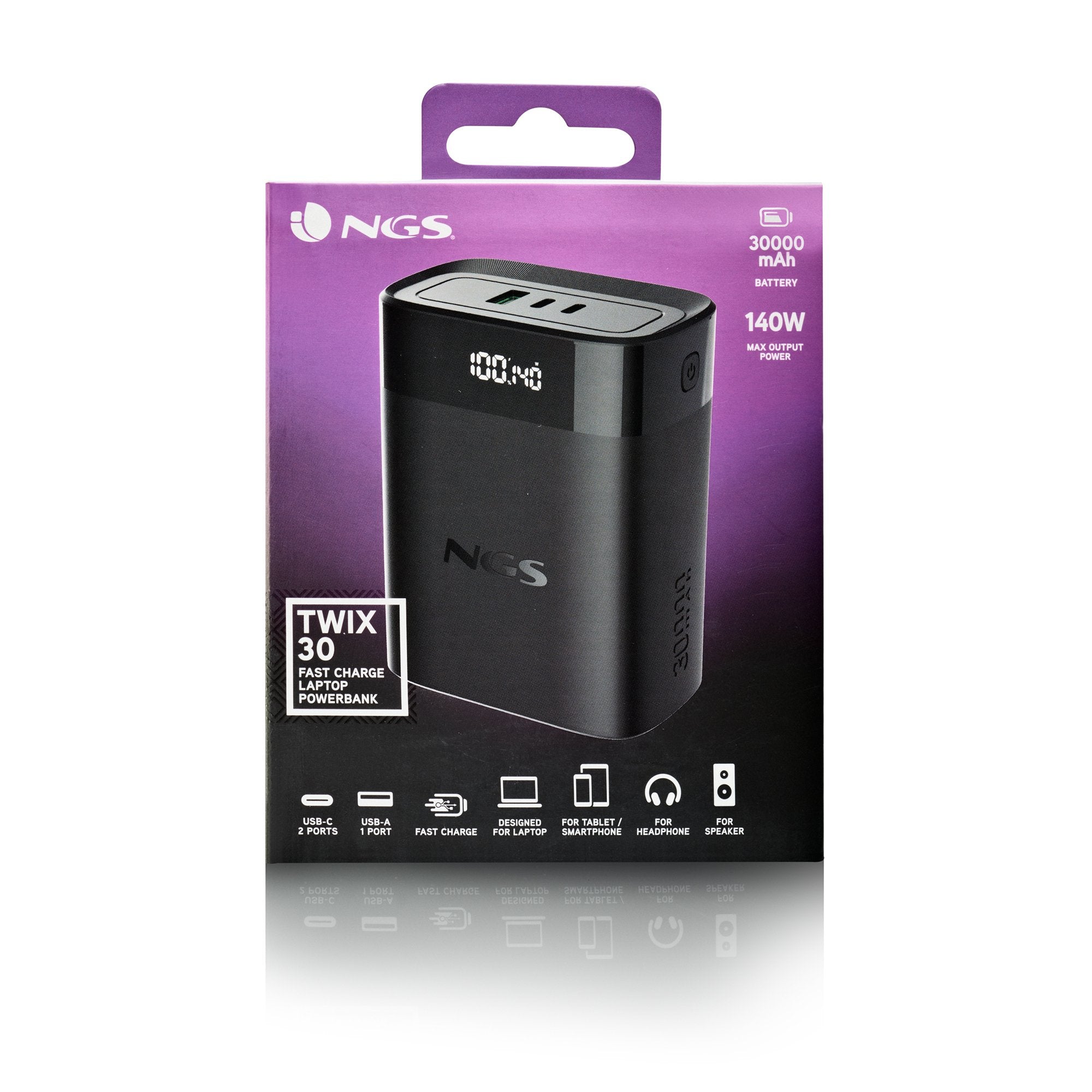 EAN 8435430626445 - NGS TWIX 30 30000 mAh Negro imagen 8
