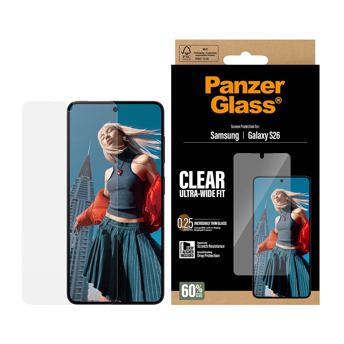 EAN 5715685033827 - PanzerGlass ® Screen Protector Samsung Galaxy S26 | Ultra-Wide Fit w. EasyAligner Protector de pantalla 1 imagen 2
