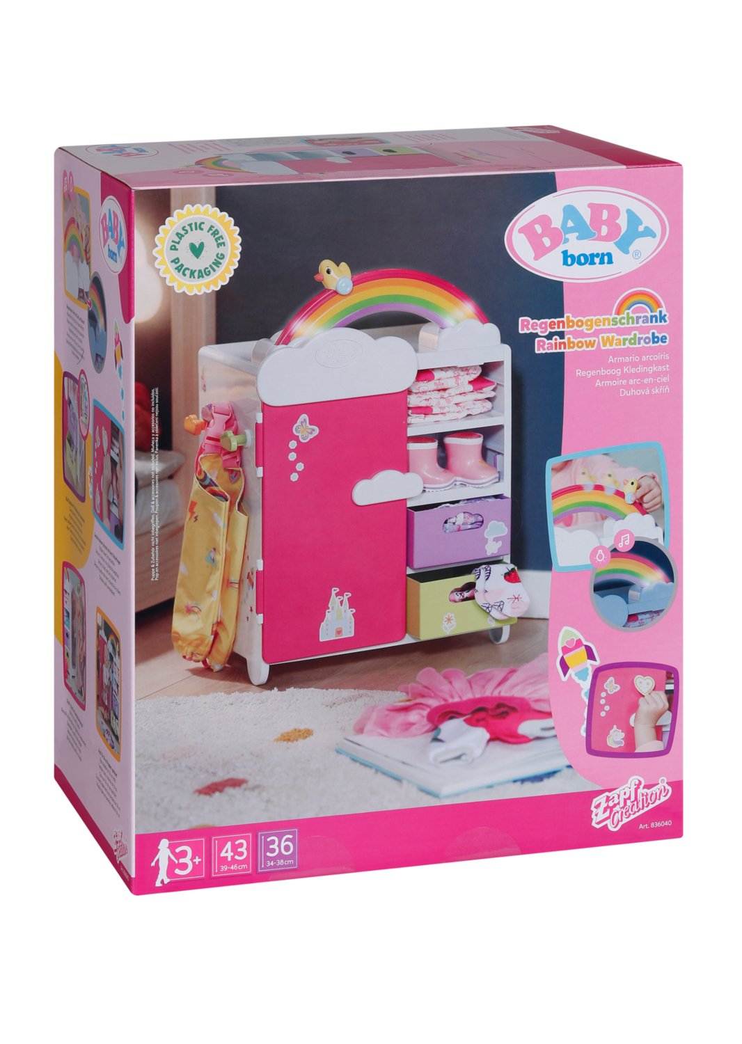 Zapf Creation Baby Born® Rainbow Gabinet, Muebles De Muñecas 836040