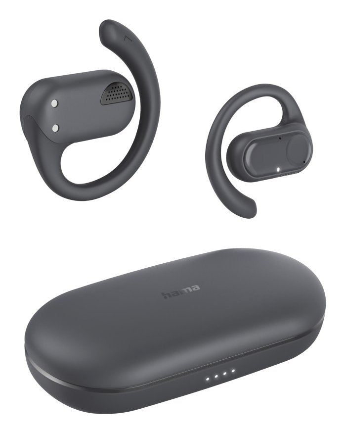 Auricular Bluetooth Open Ear Hama Spirit Open Ows Tws 18h Microfono Color Negro