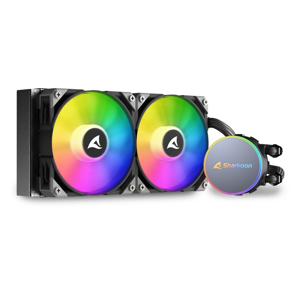EAN 4044951037995 - Sharkoon S70 rgb Carcasa del ordenador, Procesador Sistema de refrigeración líquida todo en uno 12 cm Neg imagen 1