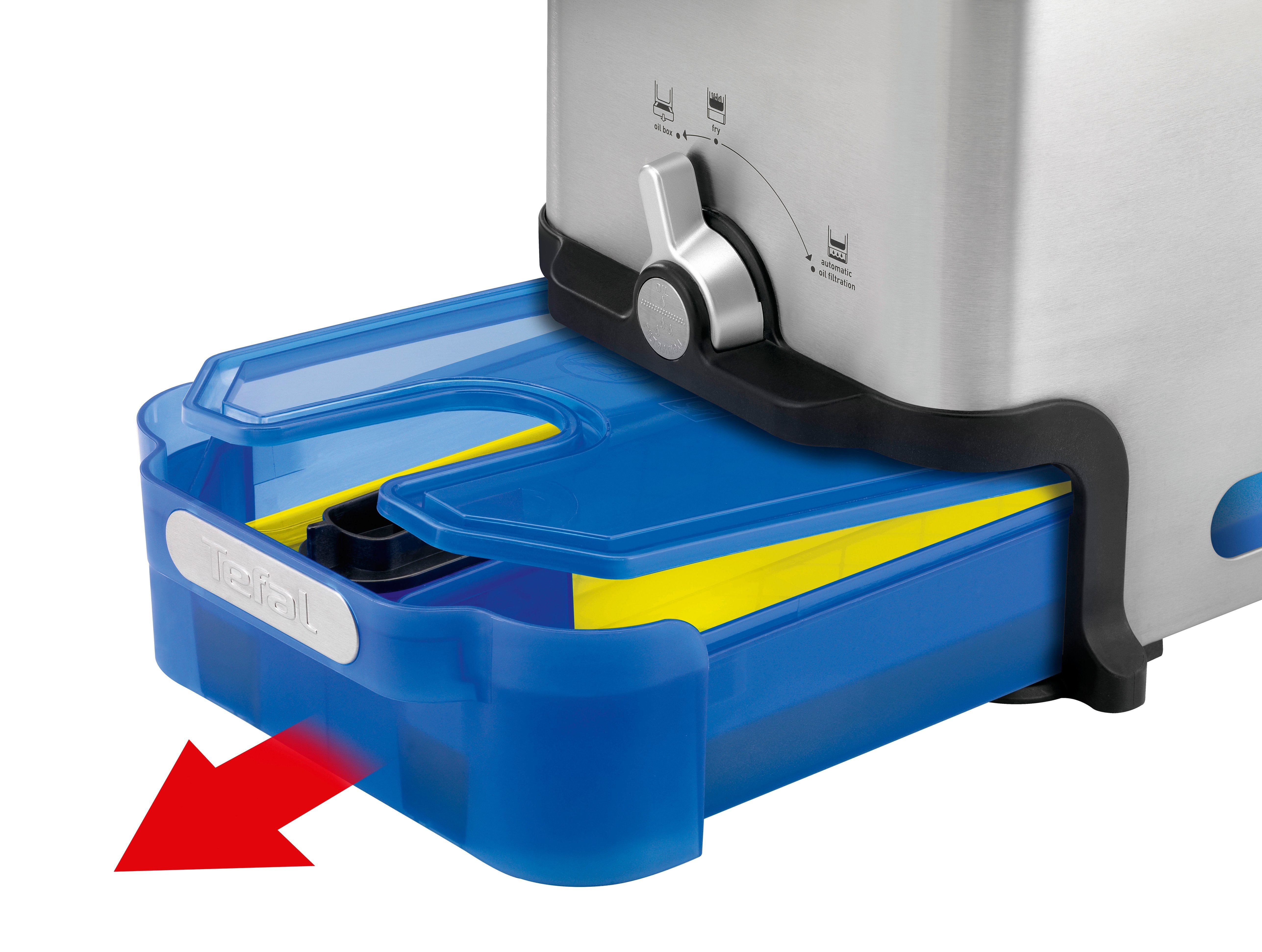 Tefal Oleoclean Pro Fr 8040, Freidora 3,5 L Sencillo Negro, Acero Inoxidable 2300 W