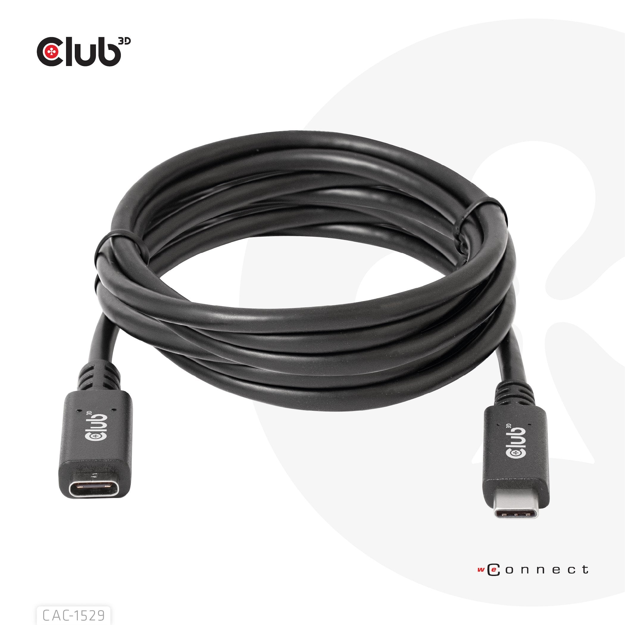 EAN 8719214472160 - CLUB3D USB C GEN1 EXT CABLE 5GBPS 4K60HZ M/F 1M cable USB 2 x USB C imagen 8