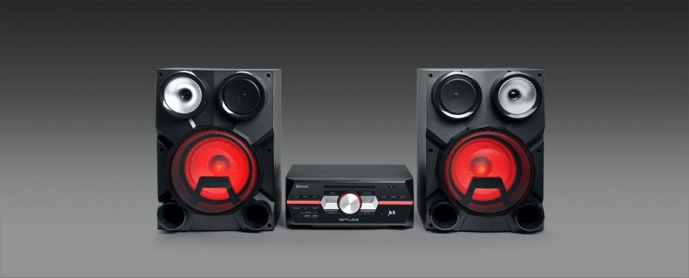 Microcadena Muse M-80 Dj Black 300w Con Altavoces