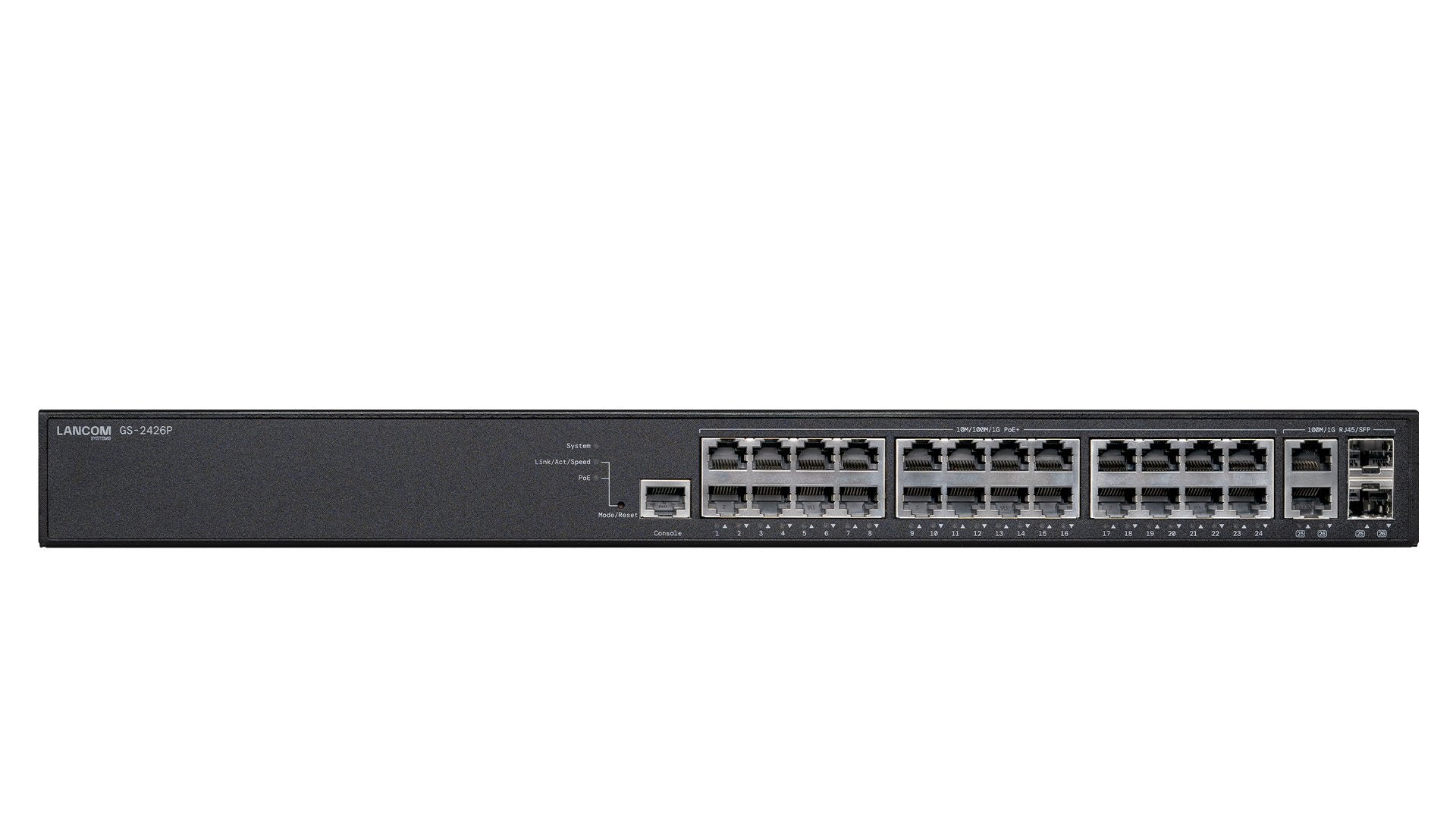 EAN 4044144616709 - GS-2426P Gestionado L2 Gigabit Ethernet (10/100/1000) Energía sobre Ethernet (PoE) 1U Negro imagen 1