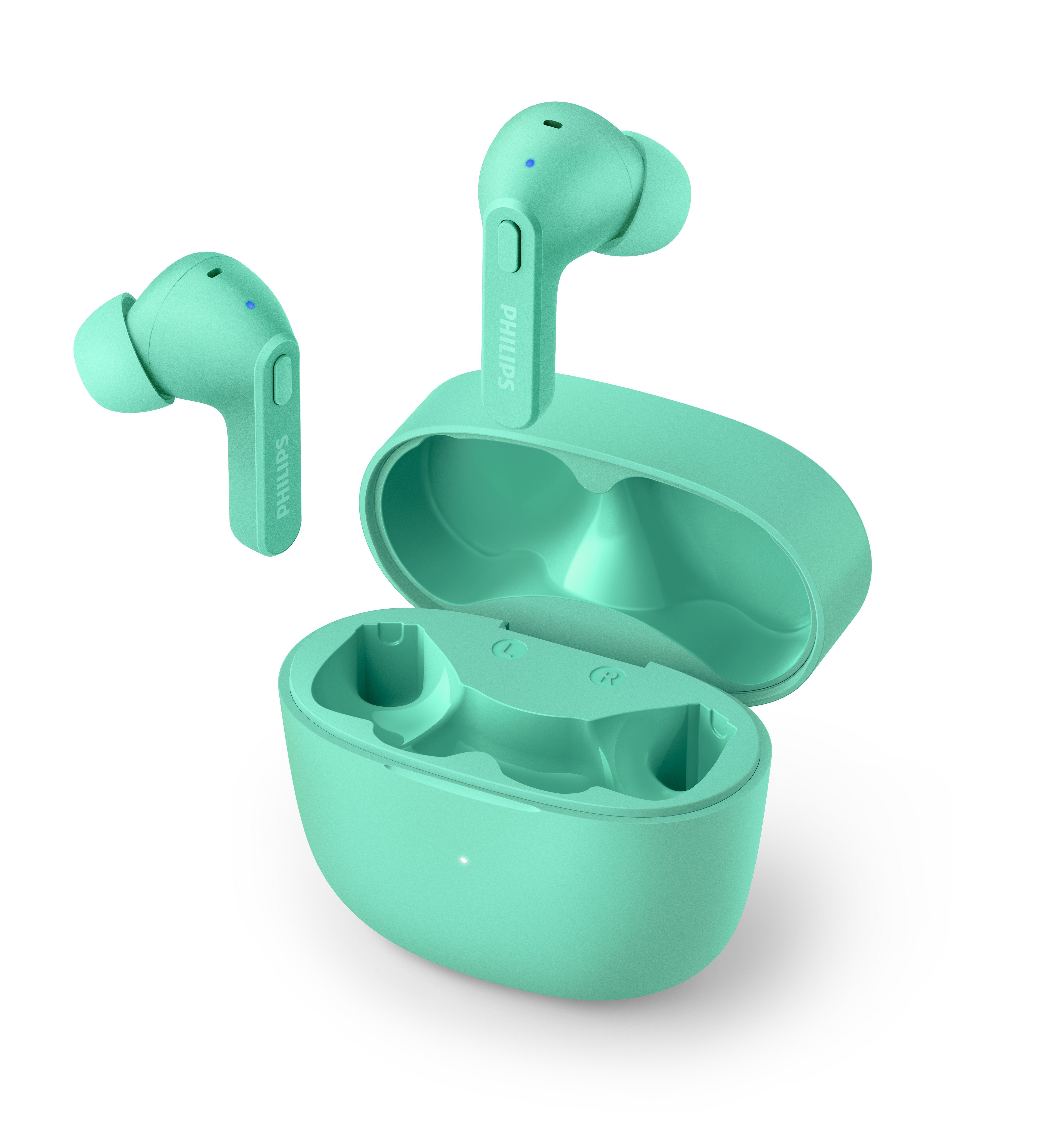 Auriculares Bluetooth Philips Tat2206gr/00 Green Ipx4 Estuche De Carga