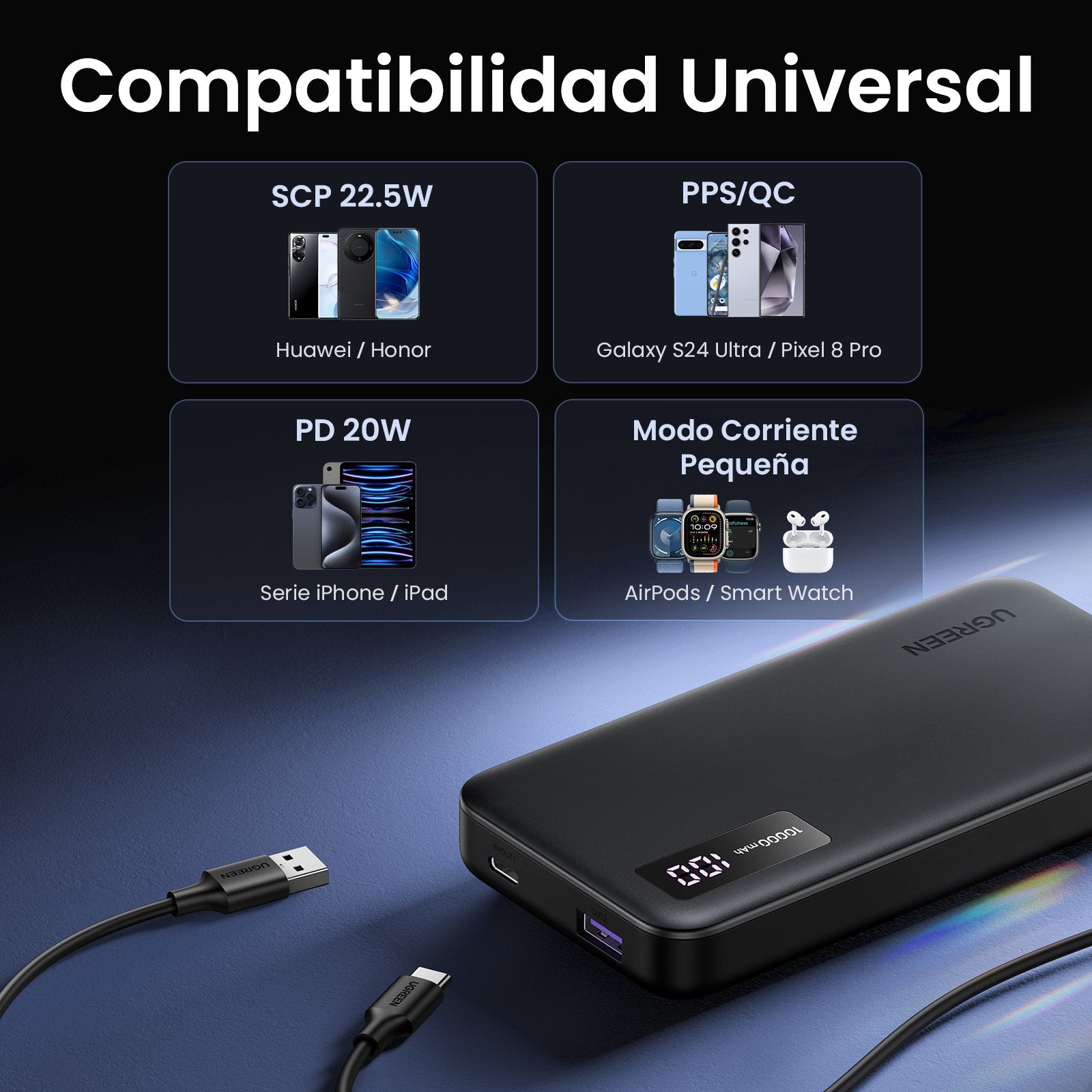 EAN 6941876227426 - Ugreen 25742 batería externa Ión de litio 10000 mAh Negro imagen 22