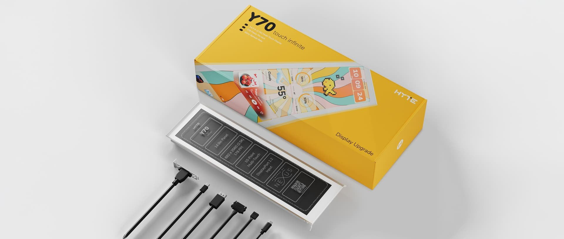 Actualización De Pantalla Táctil Hyte Y70 De 36,8 Cm 14,5", Blanco, Pantalla Táctil De 14,5" Acc-Hyte-Lk-Y70tti-Ww