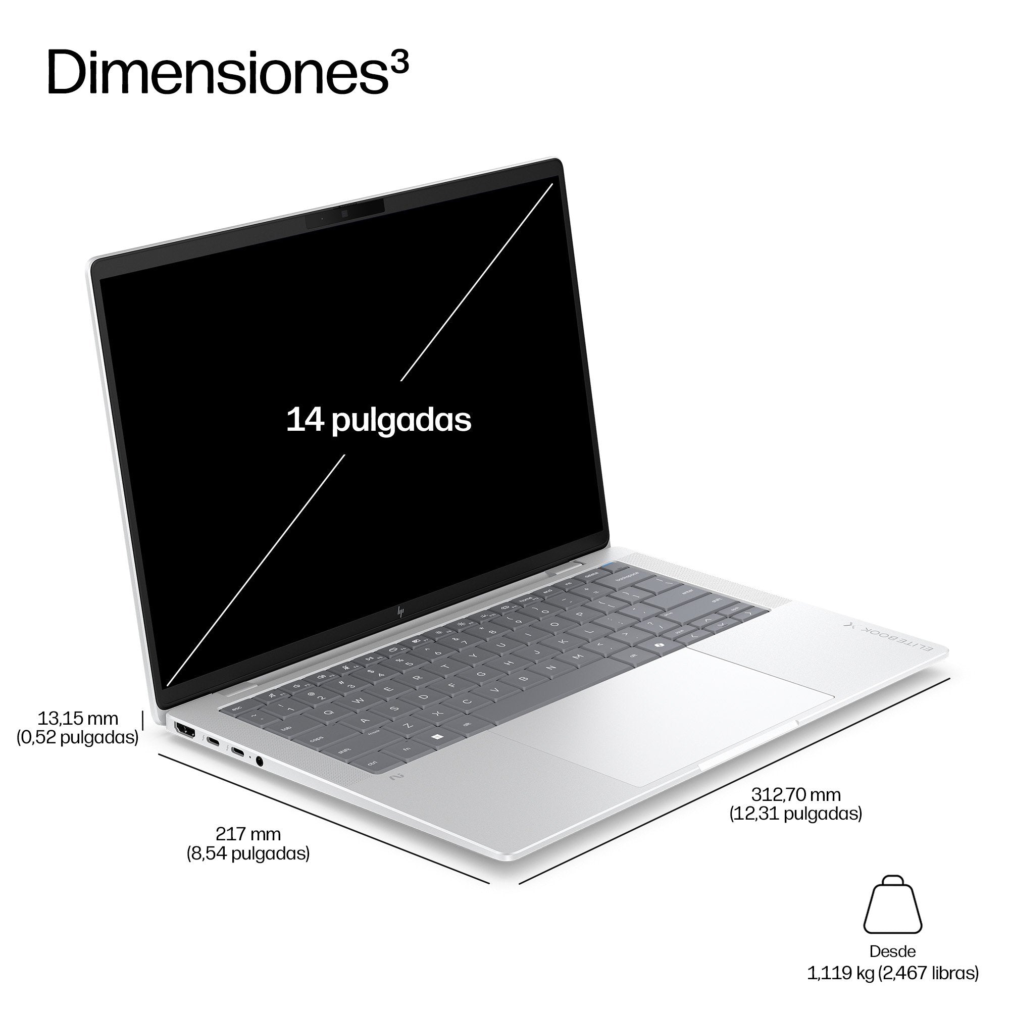 EAN 0821844971420 - HP EliteBook X G2a 14 inch Notebook Next Gen AI PC Wolf Pro Security Edition Copilot+ PC AMD Ryzen AI 5 P imagen 3