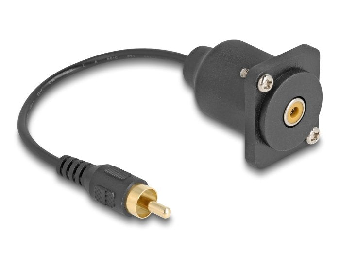Delock D-Typ Cable Cinch Macho A Hembra Negro 20 Cm
