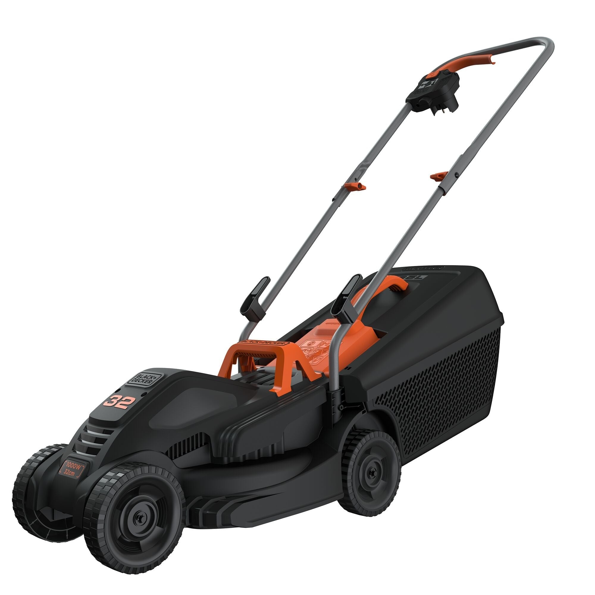 Cortacésped Eléctrico Rotativo Black Decker Bemw351-Qs, 32 Cm, 1000 W, Color Naranja Y Negro.