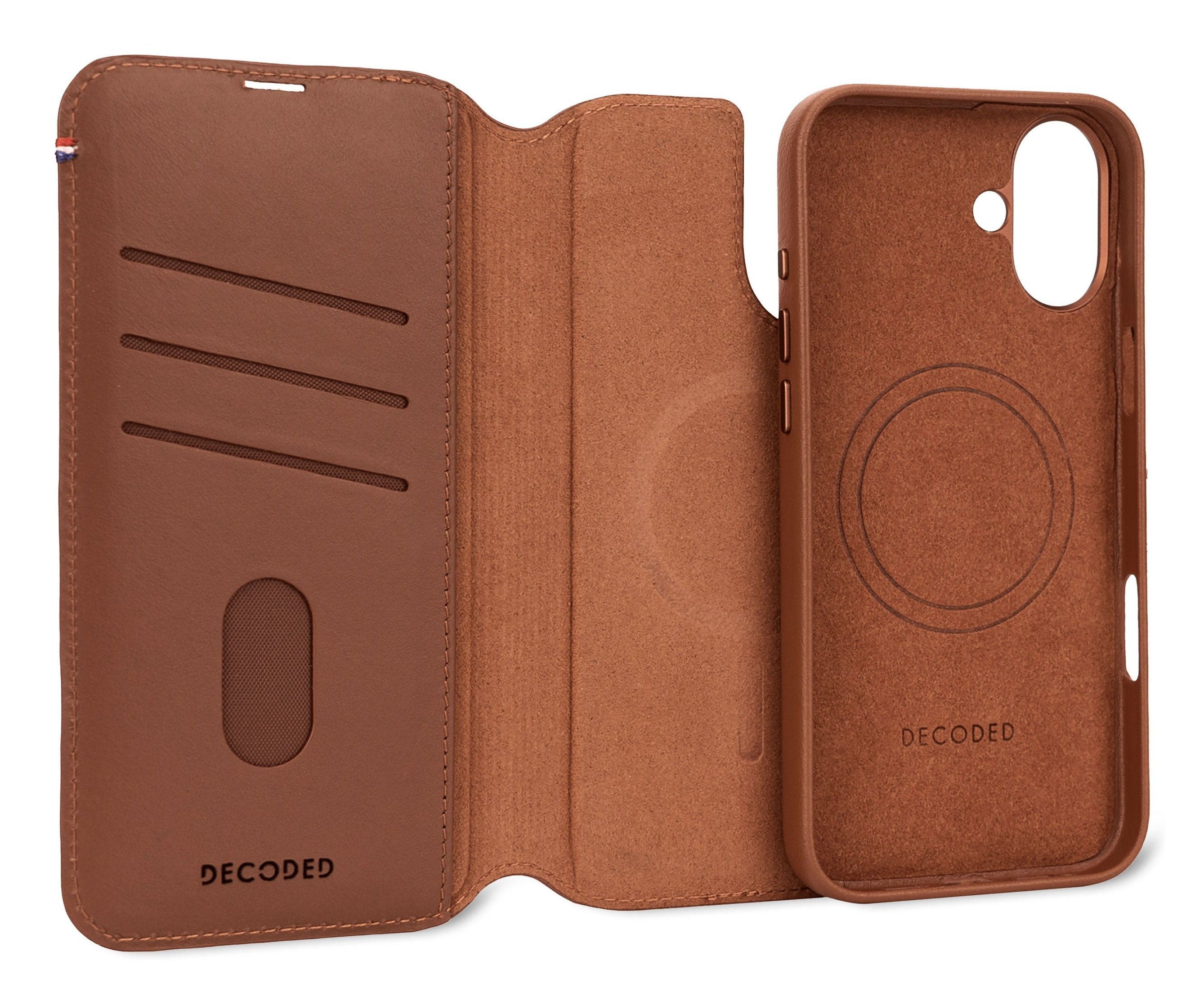 Decoded Leather Detachable Wallet Iphone 16 Plus Tan