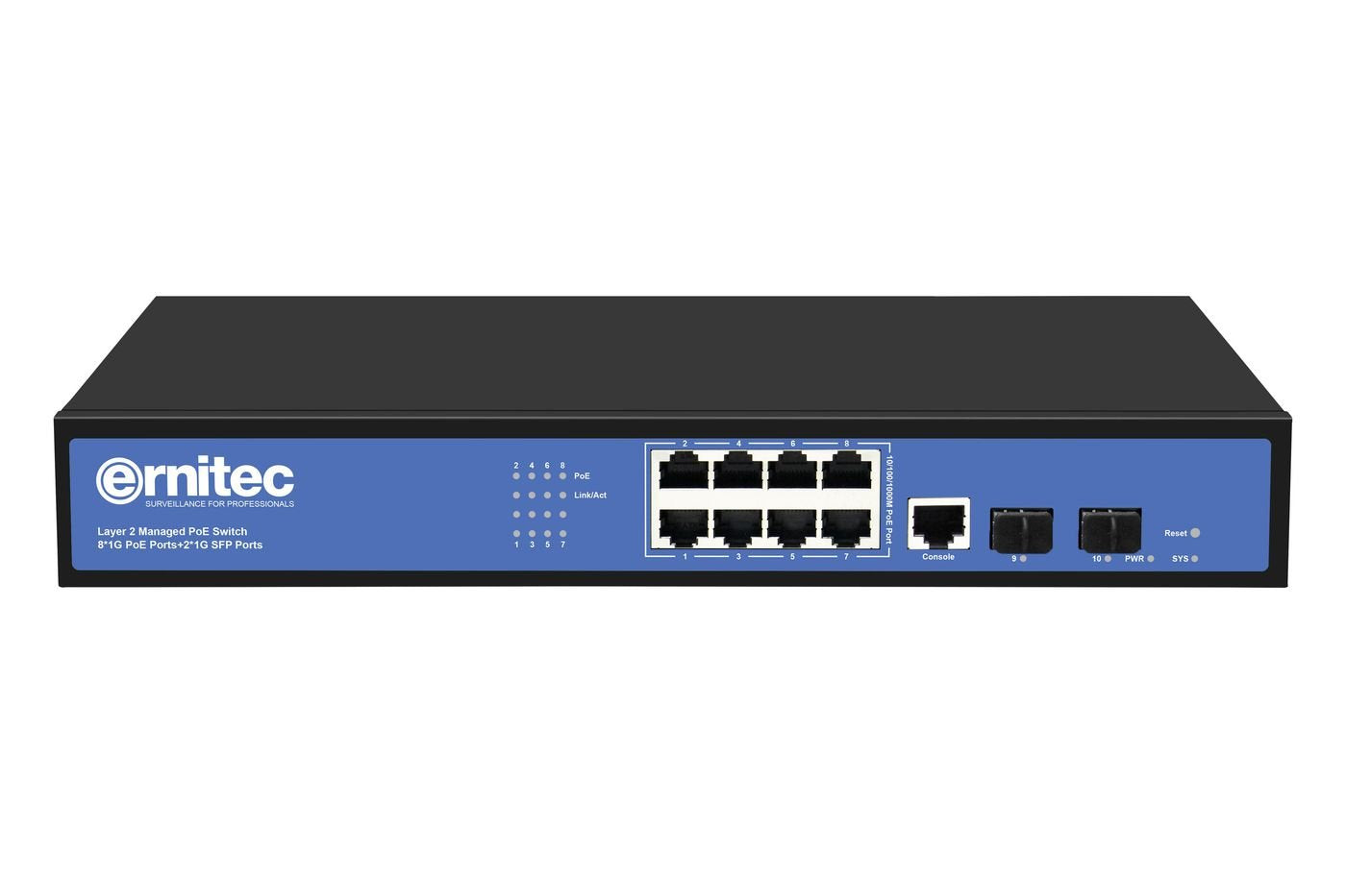 Managed Layer 2+ Switch, 8 X Gigabit Ports, 2 X Gigabit