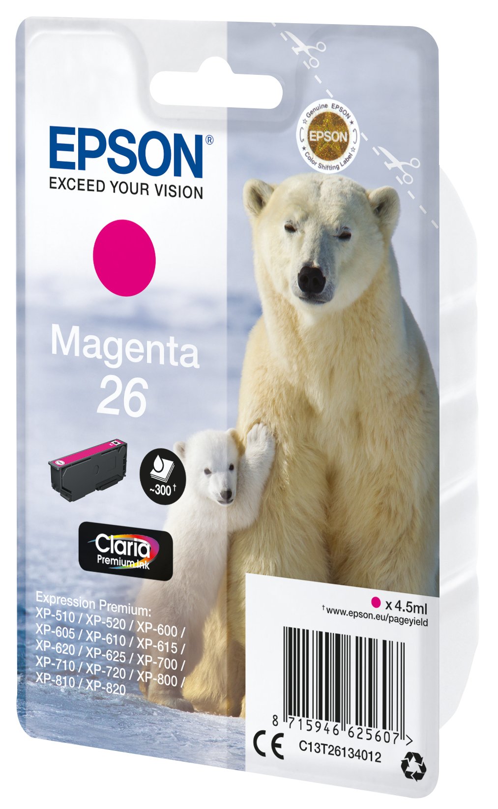 EAN 8715946625607 - Epson Polar bear C13T26134012 cartucho de tinta 1 pieza(s) Original Rendimiento estándar imagen 1