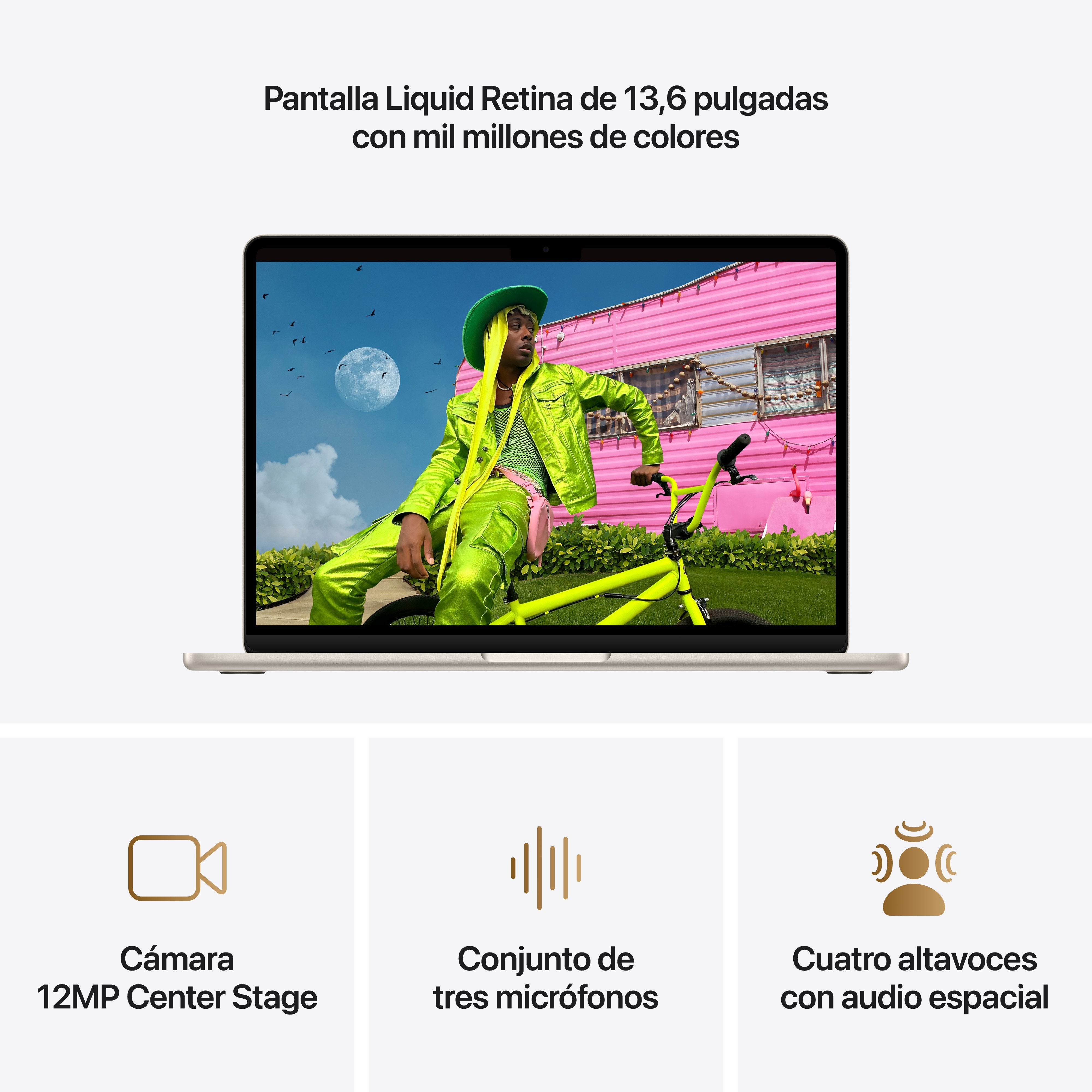 Apple Macbook Air 13,6' M5 10-Core Cpu 24gb 1tb Ssd 10-Core Gpu Blanco Estrella