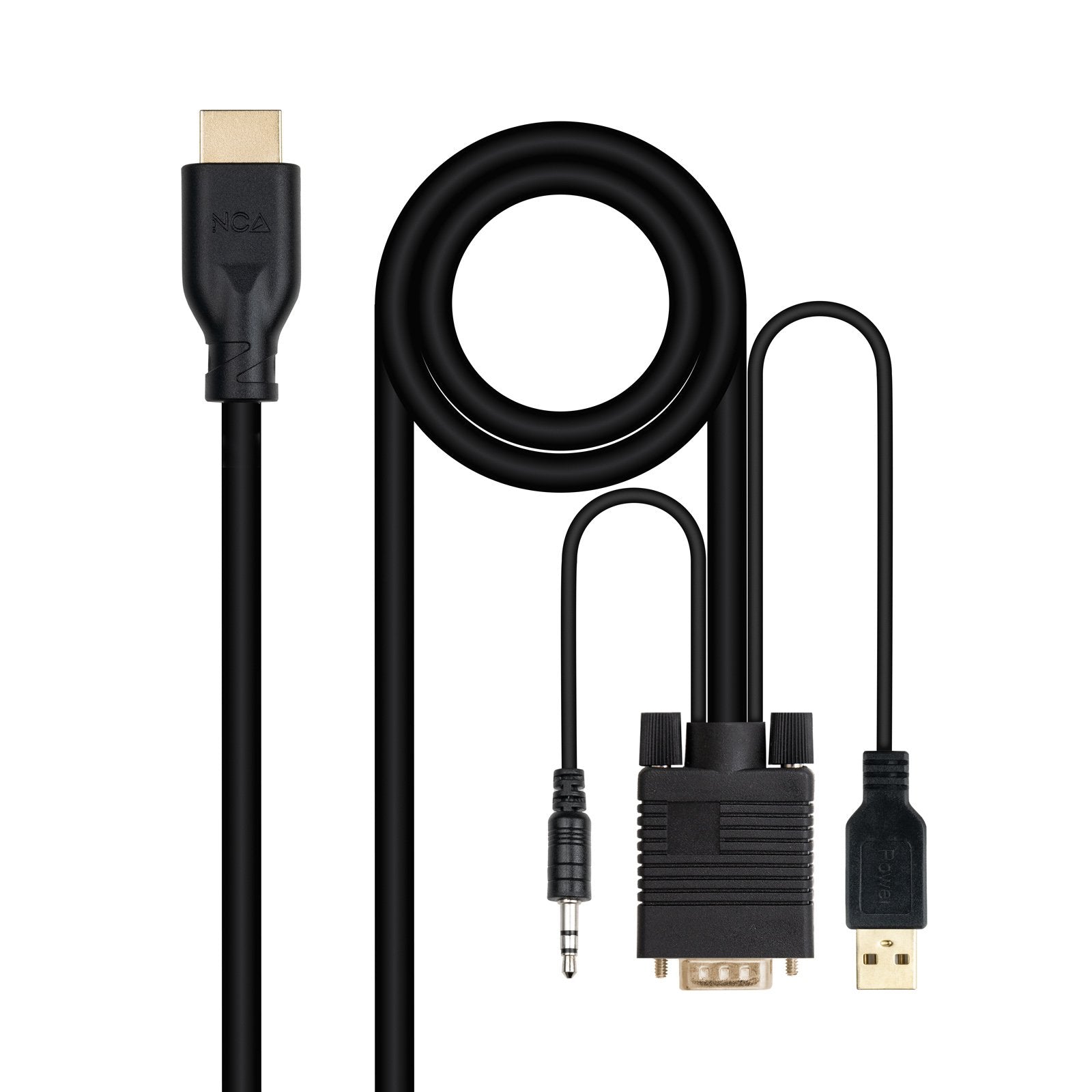 EAN 8433281016378 - Nanocable 10.15.4612 adaptador de cable de vídeo 1,8 m VGA (D-Sub) + 3.5mm + USB Type-A imagen 1
