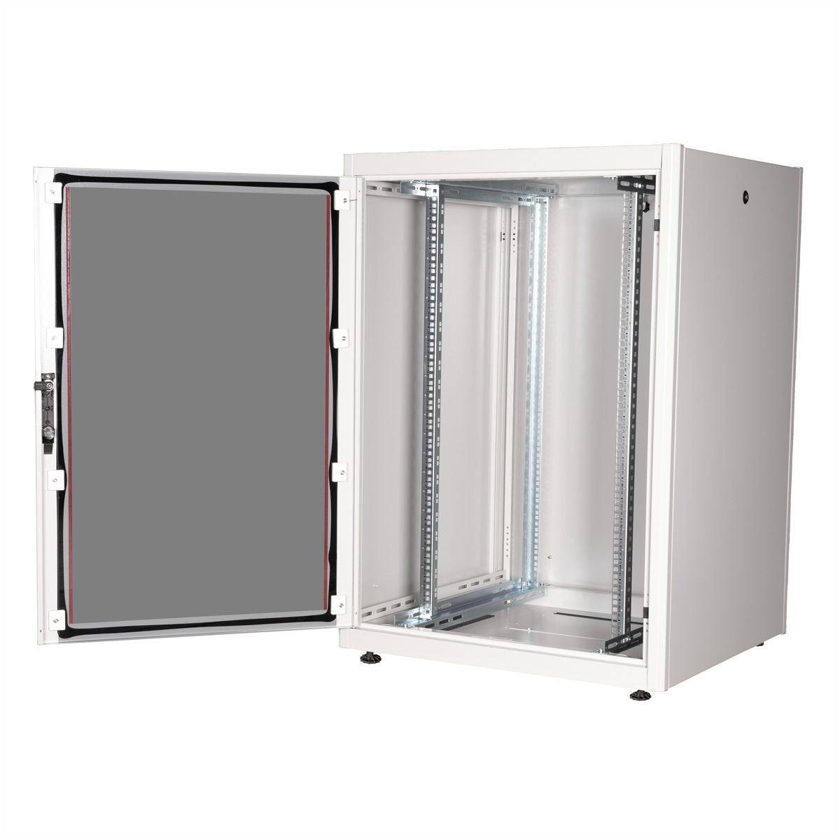 Roline 19-Zoll Netzwerkschrank Basic 22 He, 800x800 Bxt Glastr Grau