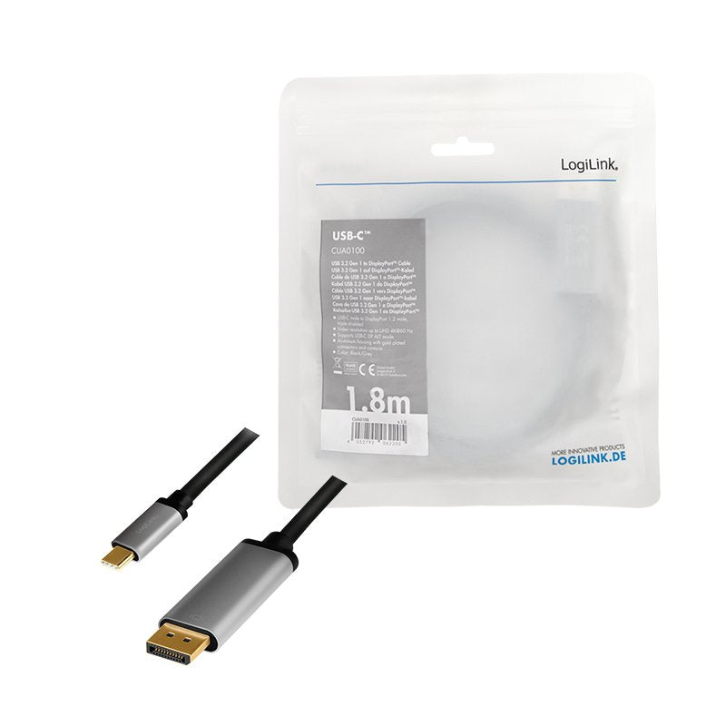 EAN 4052792062205 - LogiLink CUA0100 cambiador de género para cable DisplayPort USB 3.2 Gen1 Type-C Negro, Gris imagen 4