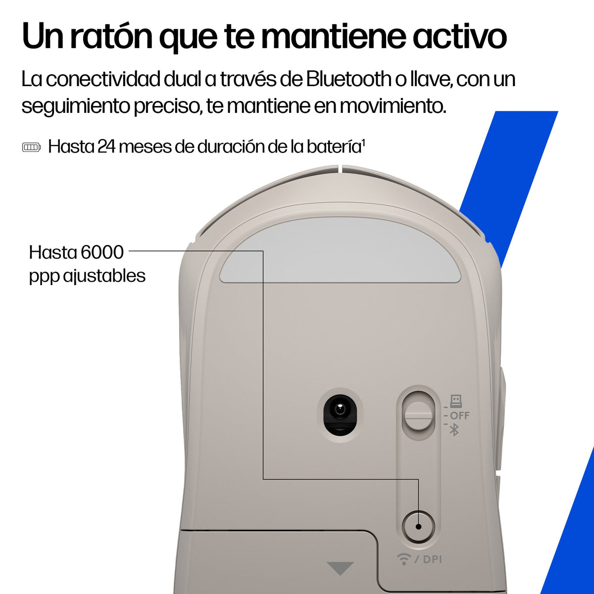 EAN 5715328149809 - HP 400 Quiet Maple Wireless Mouse ratón Hogar Ambidextro RF Wireless + Bluetooth 6000 DPI imagen 4