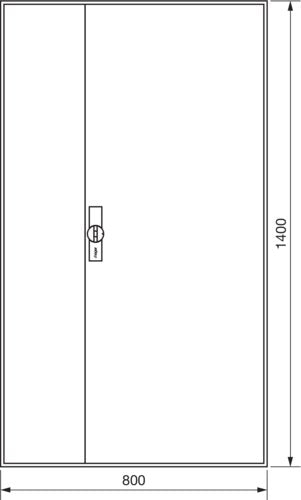 Hager Zhlerschrank Universz Zb53s 1400x800x205mm Skii 324ple